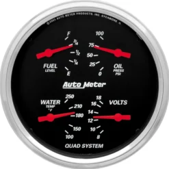 Quad-mätare 87mm 0ΩE-90ΩF (Elektrisk) DESIGNER Svart