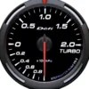 Racer 60mm Laddtrycksmätare (Vitt Sken) Defi