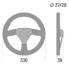 R383 CHAMPION Sportratt Racing (Röda Sömmar) 330mm Sparco