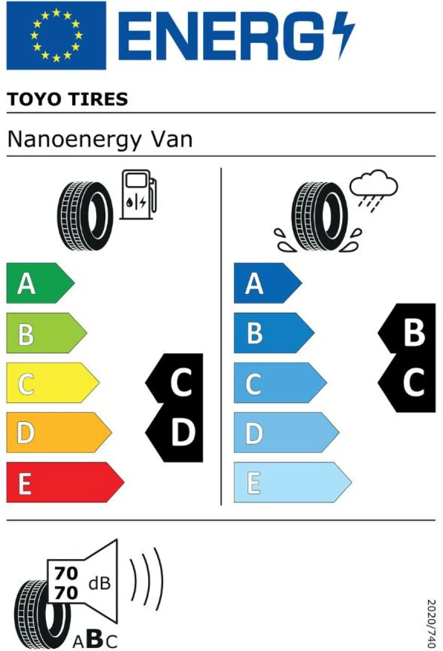 225/75R16C 121/120R Toyo NanoEnergy VAN CBB70 VANS Sommardäck