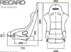 RECARO Pole Position N.G. Sportstol Velour Röd