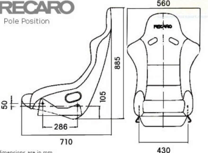 RECARO Pole Position N.G. Sportstol Velour Röd