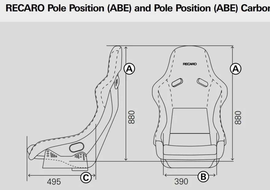 RECARO Pole Position Sportstol Läder Svart