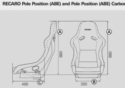 RECARO Pole Position Sportstol Artista Läder Svart