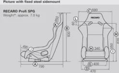 RECARO Profi SPG Sportstol Velour Svart