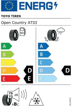 265/60R18 110H Toyo Open Country A/T 3 DDB73 SUVAAT All-season