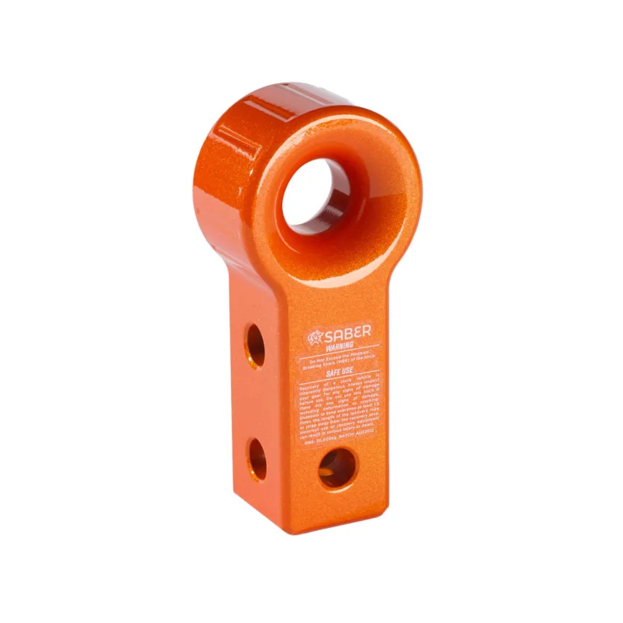 Saber 7075 Alloy Recovery Hitch Prismatic Orange & 9K Mjuk Schackel