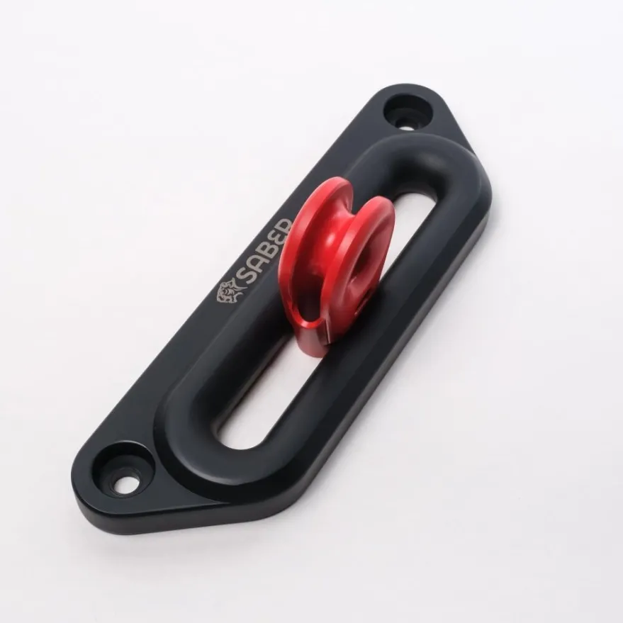 Saber 6061 Aluminium Spliced Winch Thimble / Vinch-ögla - Cerakote Röd & 9K Mjuk Schackel