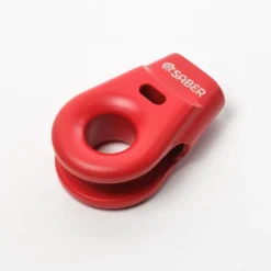 Saber 6061 Aluminium Spliced Winch Thimble / Vinch-ögla - Cerakote Röd & 9K Mjuk Schackel