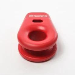 Saber 6061 Aluminium Spliced Winch Thimble / Vinch-ögla - Cerakote Röd & 9K Mjuk Schackel