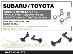 Scion FR S / Subaru BRZ / Impreza Legacy / Outback / Levorg / WRX / Toyota 86 GR86 2007-2021 Bakre Justerbara Stab.Stag Hardrace