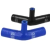 Silikonslang med Anslutning 45° - (19mm Anslutning) - Svart / Blå QSP Products