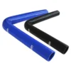 Silikonslang XL - 90° Böj - Svart / Blå QSP Products