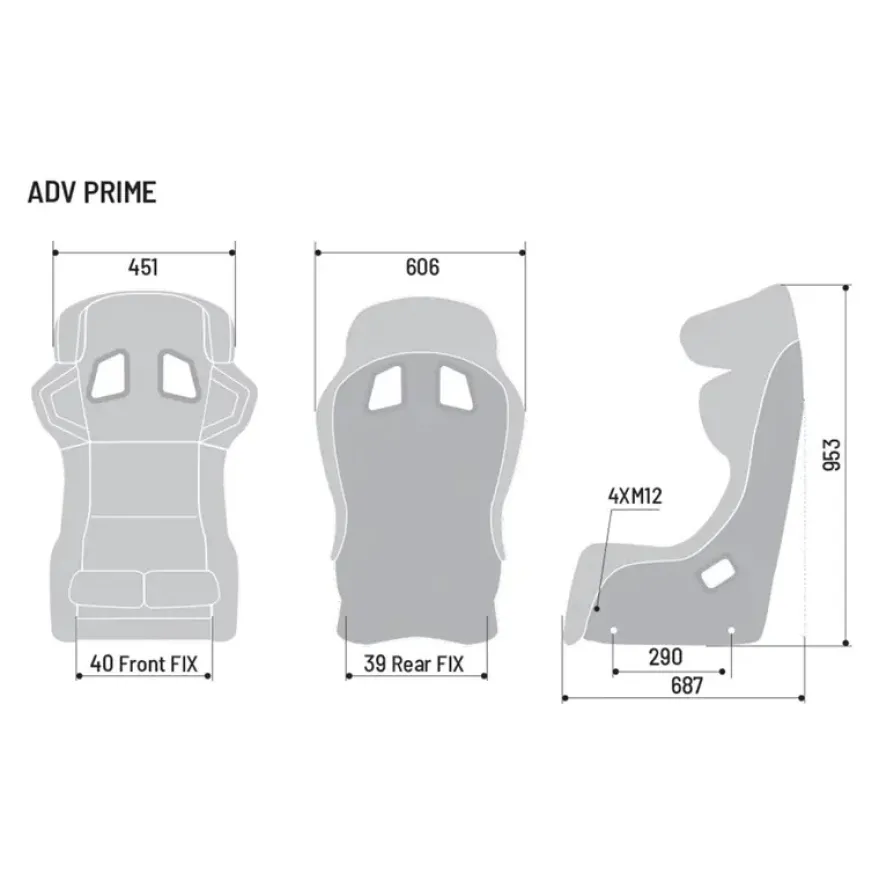 Sparco ADV Prime Pad Racingstol Storlek: L,Svart, FIA: 8862-2009