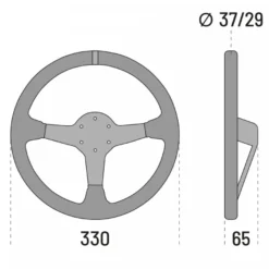 Sparco CHAMPION 330mm Läder Perforerat 3-ekrad
