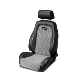 Sparco GT Sportstol Svart / Svart vitt klassiskt hundtandsmönster