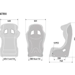 Sparco Matrix Racingstol Storlek: L, Svart, FIA: 8862-2021