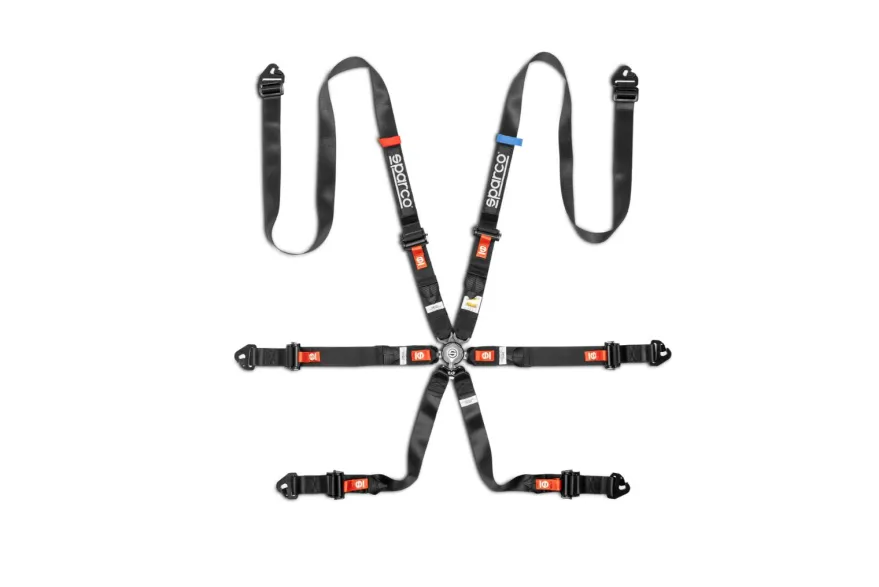 Sparco Pro H-9 Endurance 6-Punkts Bälte Svart