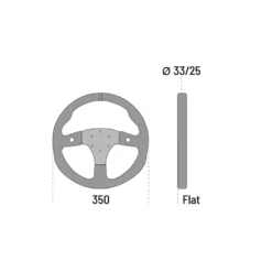 Sparco R350B Mocka 350mm Sportratt Racing