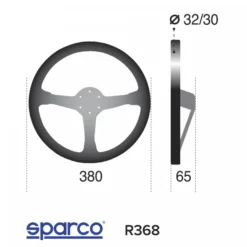 Sparco R368 380mm Mocka 3-ekrad