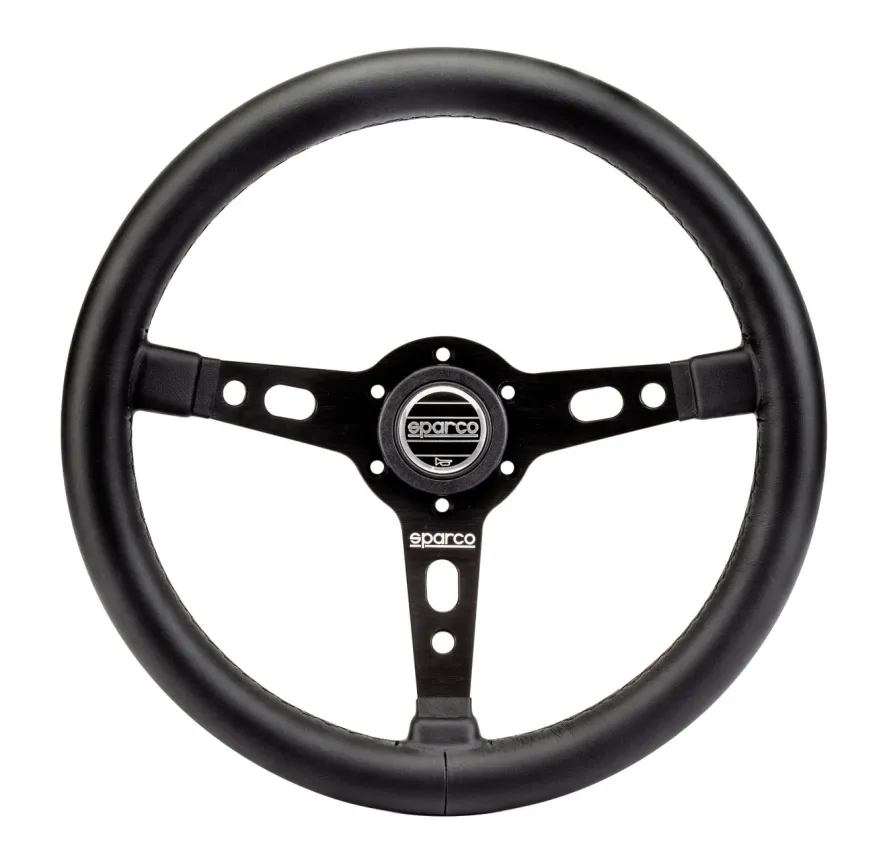 Sparco TARGA 350 350mm Läder 3-ekrad