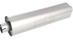 Specialty Ljuddämpare Heavy Duty (Truck) 3'' Center Inlopp / 3'' Center Utlopp 6.75'' Runda x 24'' Lång Dämpare Borla
