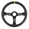 Sportratt Läder 90mm Djup 3-Ekrad, Svart QSP Products