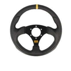 Sportratt Läder Platt 3-Ekrad, Svart QSP Products