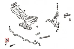 Subaru Impreza 01-06 / Forester 03-08 / Legacy 98-08 Främre 19MM Förstärkta Krängningshämmarbussningar Hardrace
