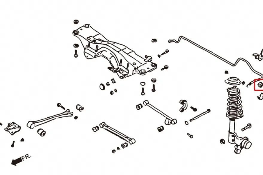 Subaru Impreza GC 92-00 / Forester 97-02 / Legacy 95-98 Främre/Bakre 22MM Förstärkt Krängningshämmarbussning Hardrace