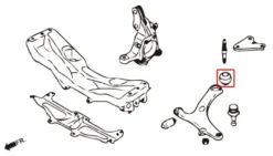 Subaru Impreza STI 07-11 / WRX/STI 14+ Främre Nedre Stag Bussning OD=76mm Hardrace