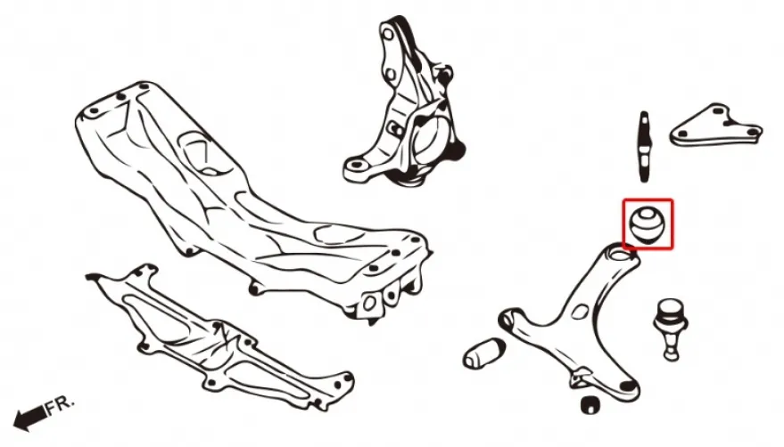 Subaru Impreza STI 07-11 / WRX/STI 14+ Främre Nedre Stag Bussning OD=76mm Hardrace