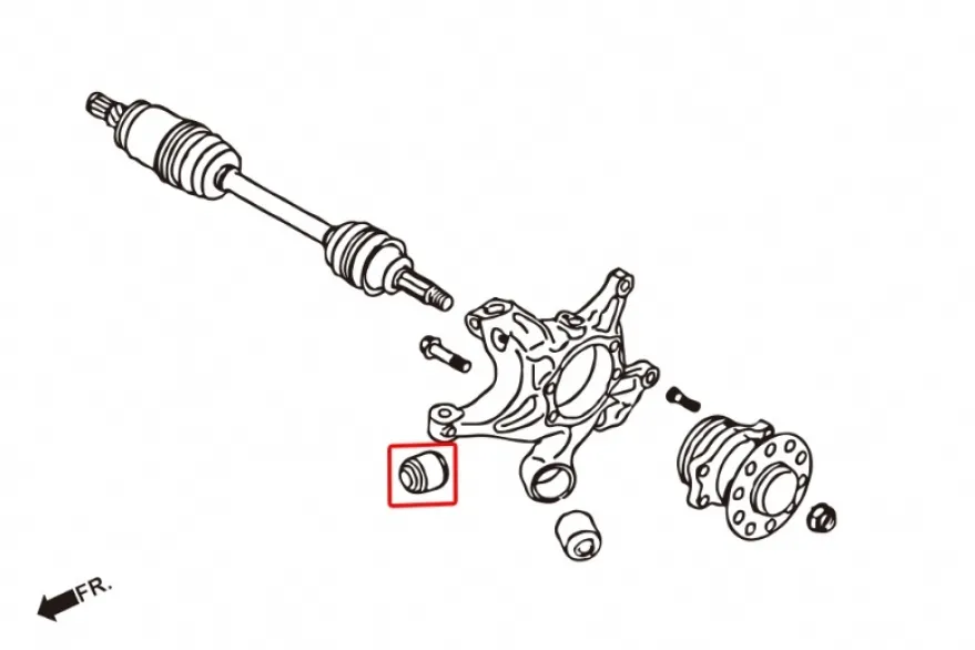 Subaru Impreza WRX/STI 07+ / Forester 09+ / Legacy 09-14 / BRZ / GT86 / Levorg 14+ Bussning Bakre Spindel Mot Nedre Stag Hardrace