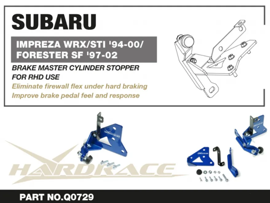 Subaru IMPREZA WRX / STI 94-00 / FORESTER SF 97-02 / LEGACY 88-94 (RHD) Bromscylinderstopp Hardrace