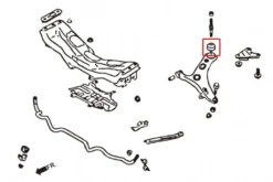 Subaru Impreza WRX/STI 07+ / Forester 09+ / Legacy 98-14 / BRZ / GT86 / Levorg 14+ / XV 12-17 Främre Nedre Stag Bussning Stora Hardrace