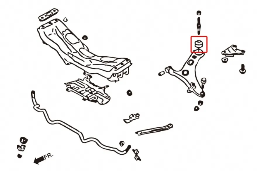 Subaru Impreza WRX/STI 07+ / Forester 09+ / Legacy 98-14 / BRZ / GT86 / Levorg 14+ / XV 12-17 Främre Nedre Stag Bussning Stora Hardrace
