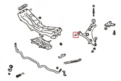 Subaru Impreza WRX/STI 07+ / Forester 09+ / Legacy 98-14 / BRZ / GT86 / Levorg 14+ Främre Nedre Stag Bussning Lilla Hardrace