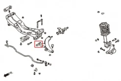 Subaru Impreza WRX/STI 01-06 / Forester 03-08 Främre Nedre Stag Bussning - Lilla Hardrace