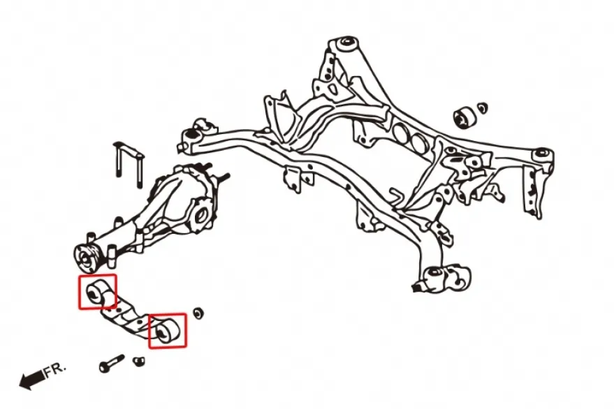 Subaru Impreza WRX 07-11 / WRX/STI 14+ / Legacy 09-14 / Levorg 14+ Bakre Diffbussning - Nedre Sida Hardrace
