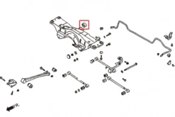 Subaru Legacy-95-99 / Impreza GC/GF 94-00 / Forester SF/SG 97-08 Bakre Diffästen Mot Subframe Bussning Hardrace