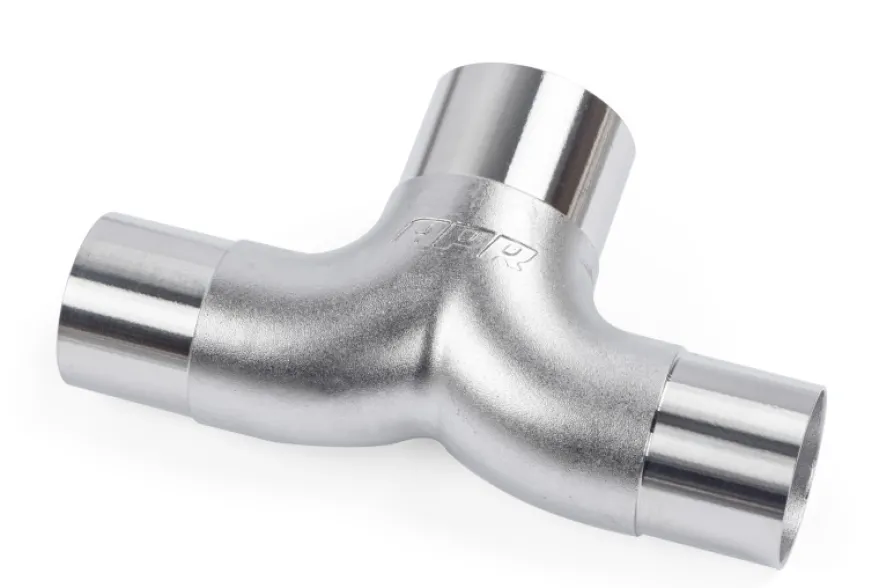 T-Förgrening Gjutet Rostfritt Stål T304 76mm Till 2x63.5mm (3 Till 2x2.5 Tum) APR