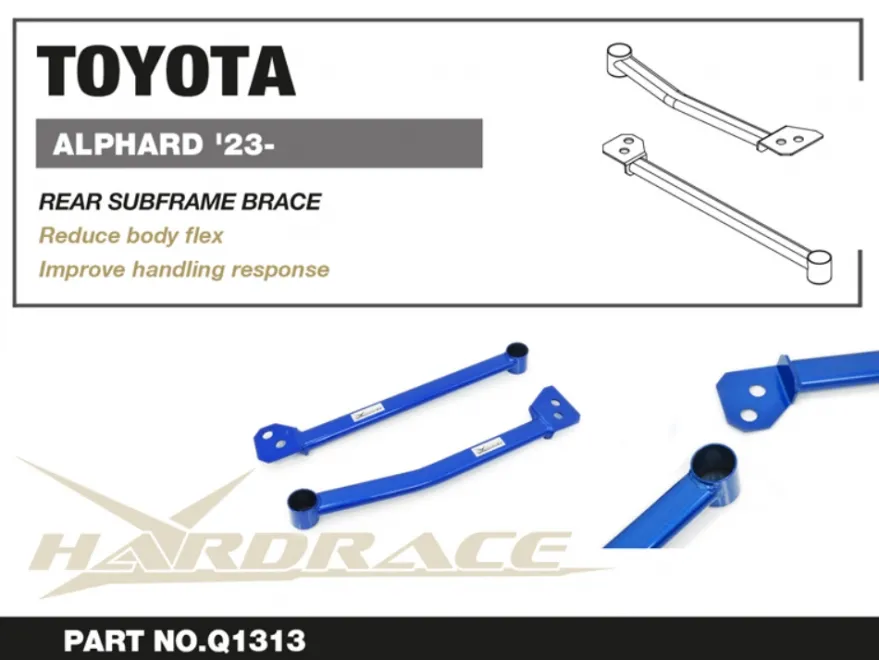 Toyota Alphard vellfire 2023+ Bakre Subframe Brace Hardrace