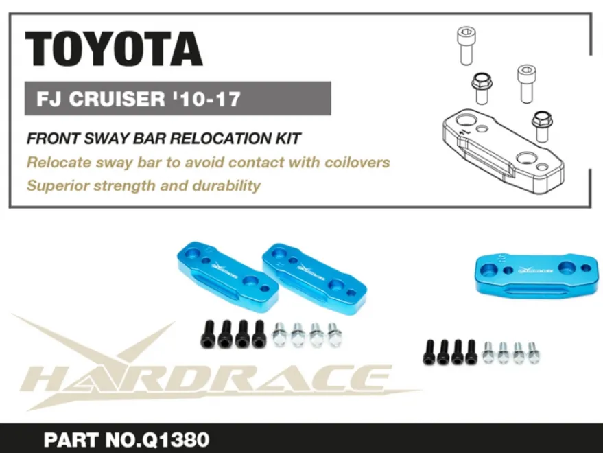 Toyota Fj cruiser 2006-2022 Främre Krängningshämmare Relocation Kit Hardrace