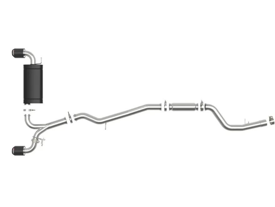 Toyota GR Supra 2020-2024 L6-3.0L Takeda 3in-2.5in 304 SS CB Sportavgassystem Kolfiber Utblås - aFe Power