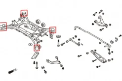 Toyota GT86 / BRZ Bakre Subframe Bussning Hardrace