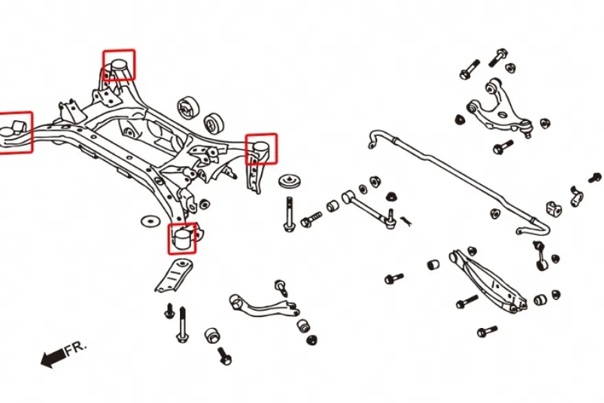 Toyota GT86 / BRZ Bakre Subframe Bussning Hardrace
