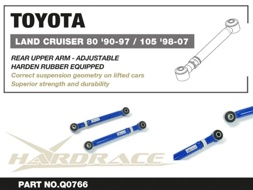 Toyota LAND CRUISER 80 90-97 / 105 98-07 Bakre Övre Länkarmar Hardrace