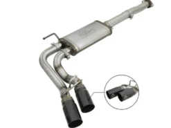 Toyota Tacoma 2005-2015 V6-4.0L Rebel Series 3in 409SS Cat-Back Sportavgassystem - Svarta Utblås aFe Power