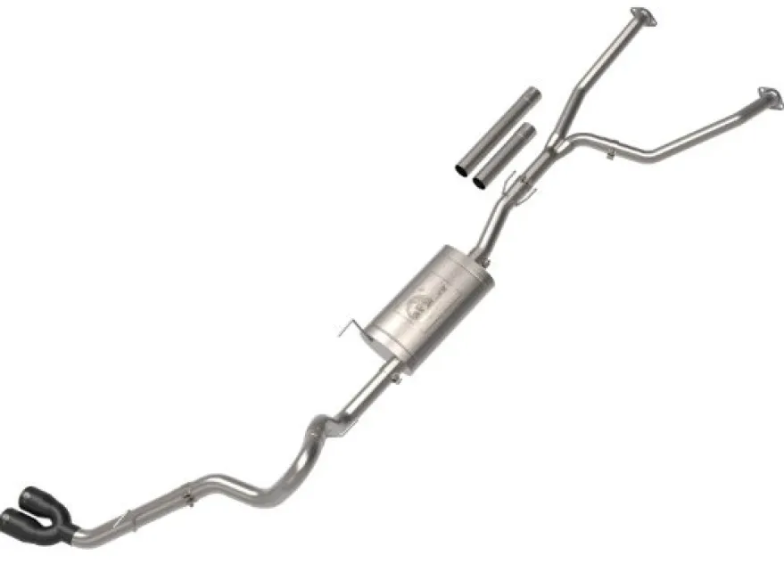 Toyota Tundra 2022-2024 V6-3.4L (tt) Vulcan Series 2.5in to 3in 304 SS Cat-Back Sportavgassystem - Svarta Utblås aFe Power