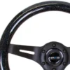 Träratt 310mm 3-ekrad Mattsvart Centrum Svart Glittrig NRG